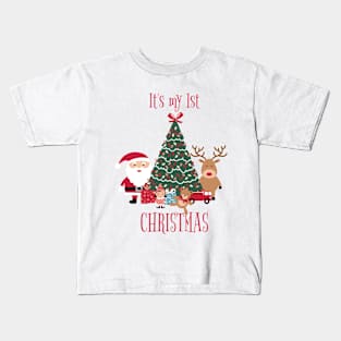 Baby's First Christmas Kids T-Shirt